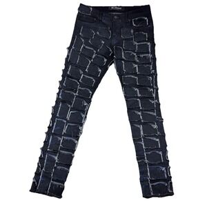 valabasas jeans 32x32 Patchwork Black Grunge Street‎ Wear Skater